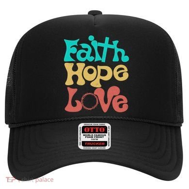 Jesus Faith Hope Love Retro Hat