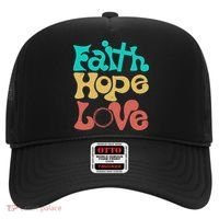 Jesus Faith Hope Love Retro Hat thumb 0