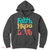 Jesus Faith Hope Love Retro Hoodie thumb 0