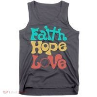 Jesus Faith Hope Love Retro Tank Top thumb 0