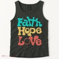 Jesus Faith Hope Love Retro Tank Top thumb 2