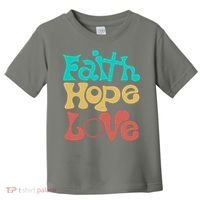 Jesus Faith Hope Love Retro Toddler T-Shirt thumb 0