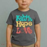 Jesus Faith Hope Love Retro Toddler T-Shirt thumb 2
