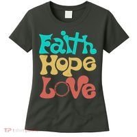 Jesus Faith Hope Love Retro Women's T-Shirt thumb 0