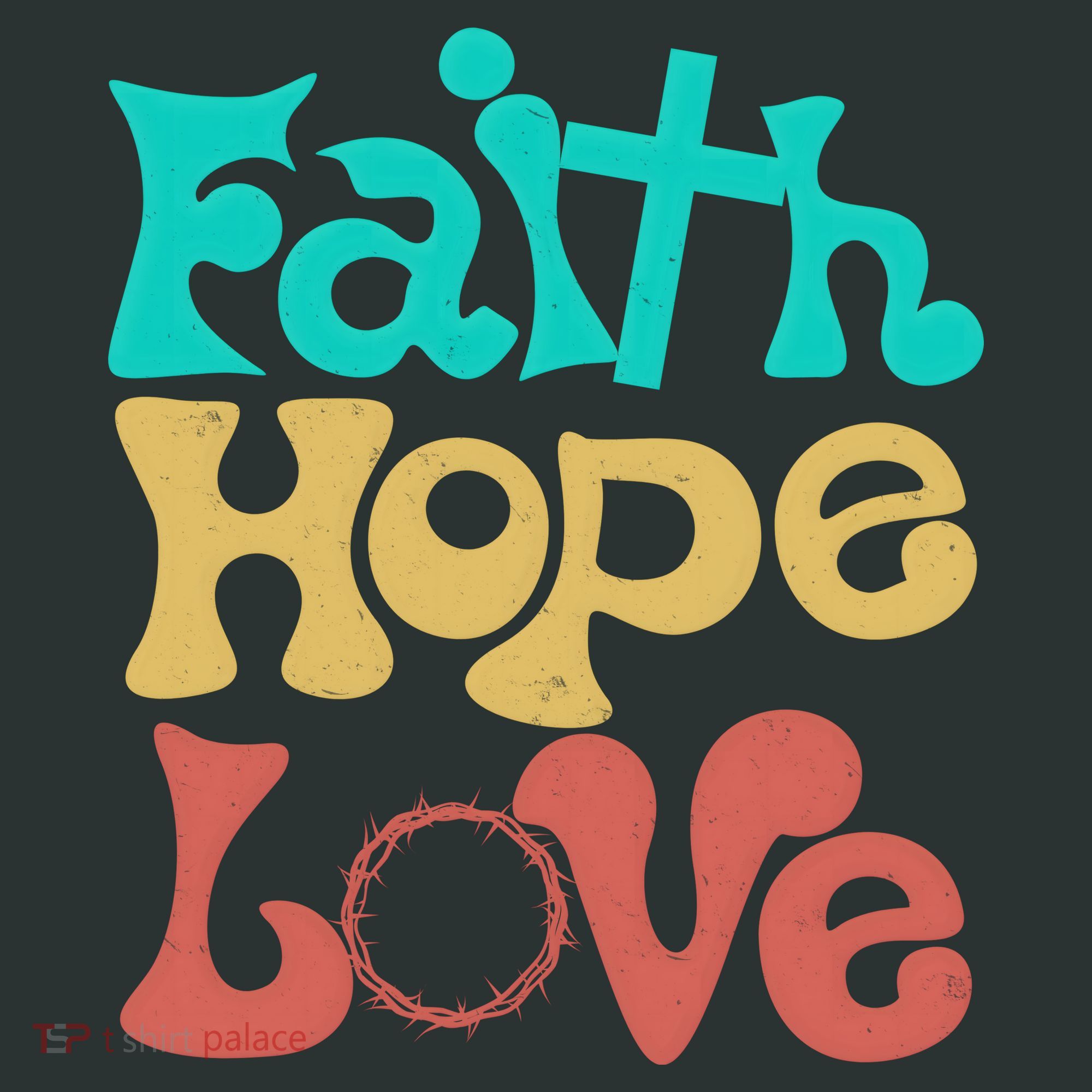 Jesus Faith Hope Love Retro Kids Sweatshirt