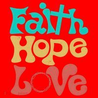 Jesus Faith Hope Love Retro Santa Hat thumb 1