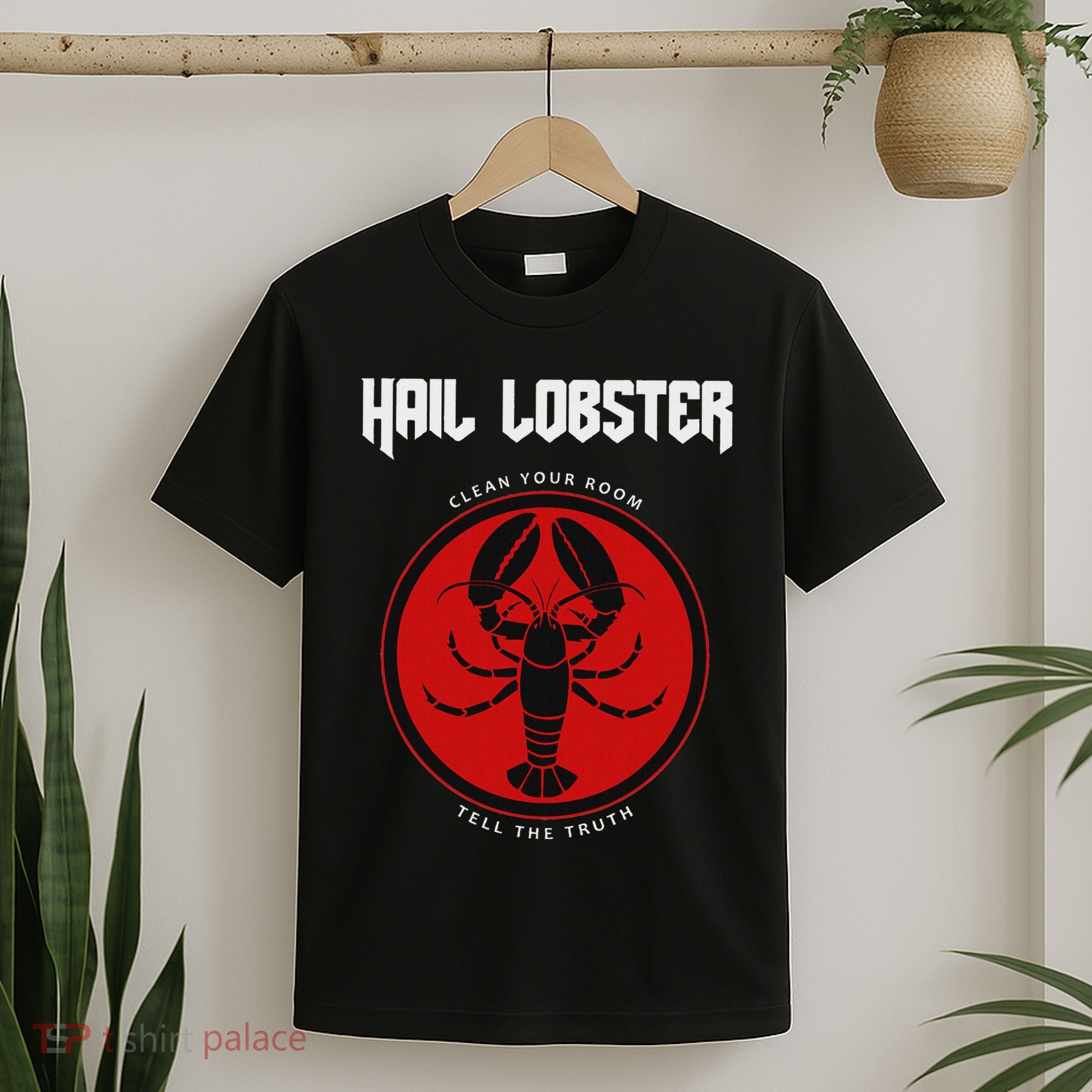 Jp Fan Hail Lobster S Adults Black Cotton 100 T-Shirt
