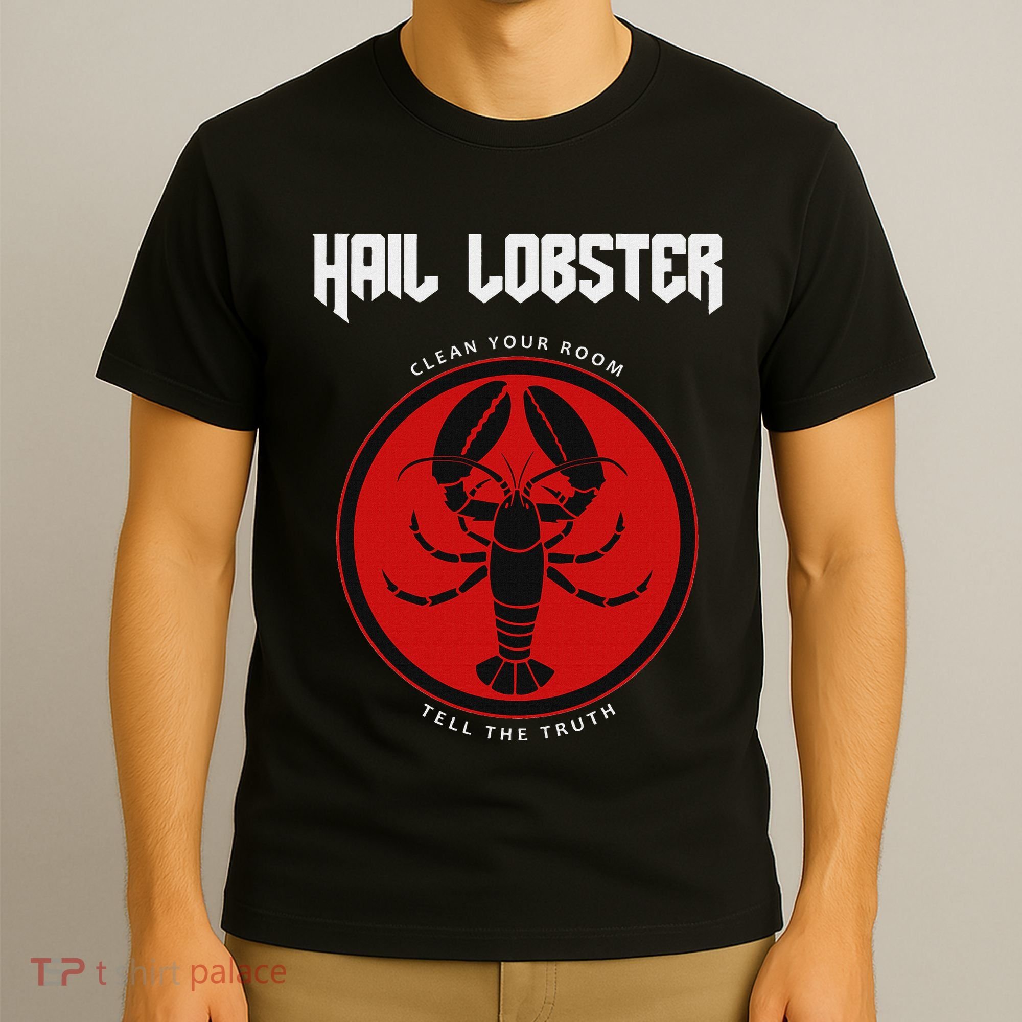 Jp Fan Hail Lobster S Adults Black Cotton 100 T-Shirt