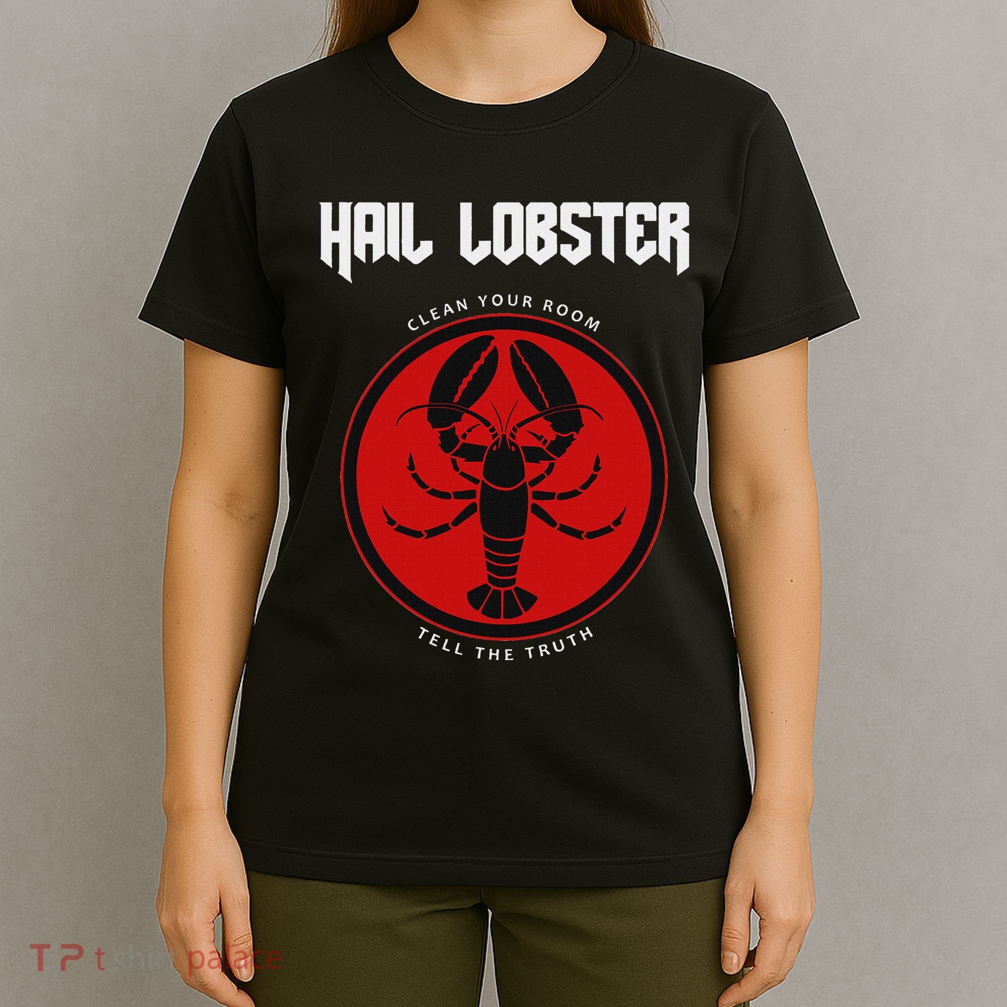 Jp Fan Hail Lobster S Adults Black Cotton 100 T-Shirt