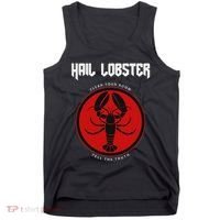 Jp Fan Hail Lobster S Adults Black Cotton 100 Tank Top thumb 0