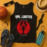 Jp Fan Hail Lobster S Adults Black Cotton 100 Tank Top thumb 4