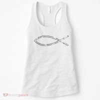 Jesus Fish Ichthys Ichthus Christian Faith Symbol Women's Tank Top thumb 0