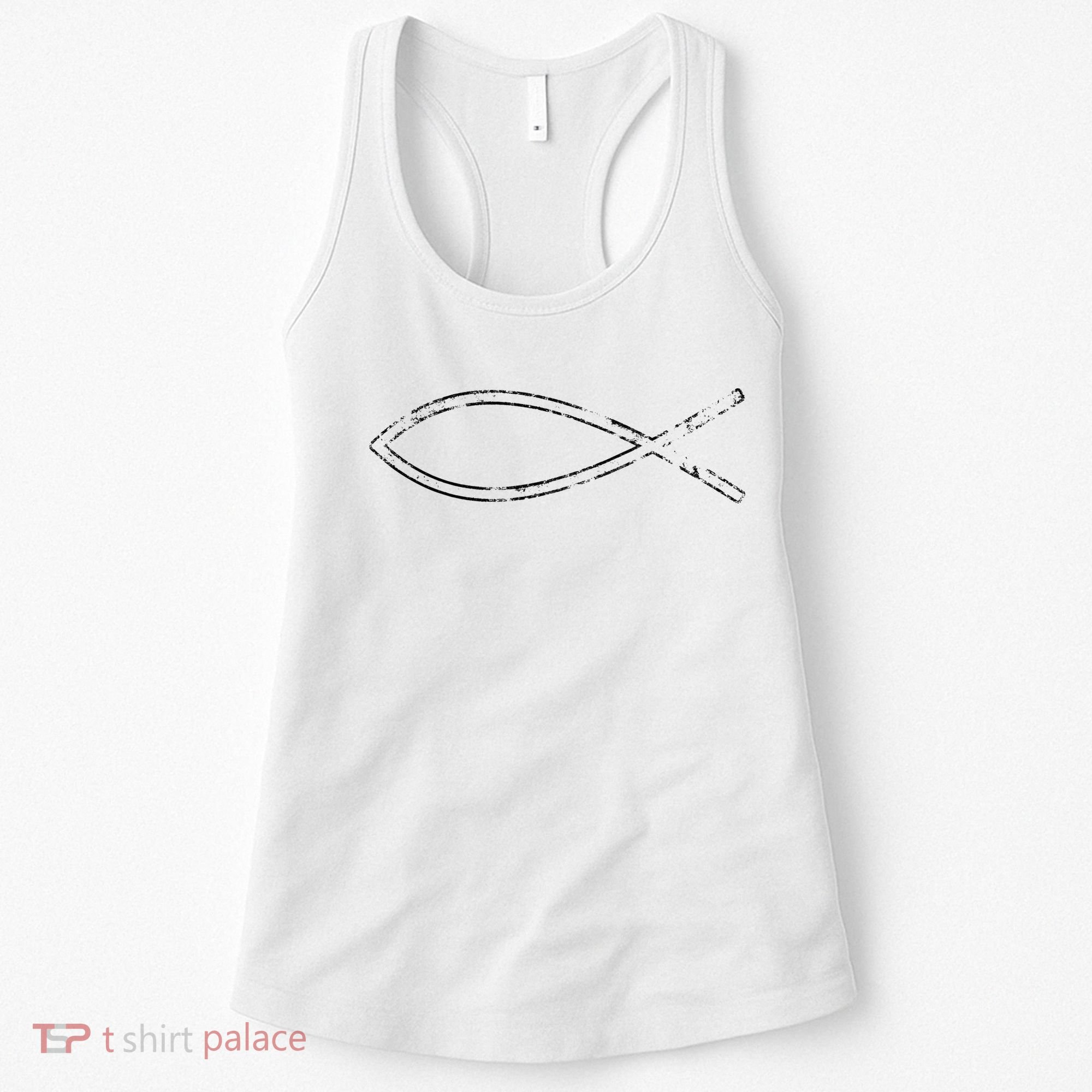 Jesus Fish Ichthys Ichthus Christian Faith Symbol Women's Tank Top