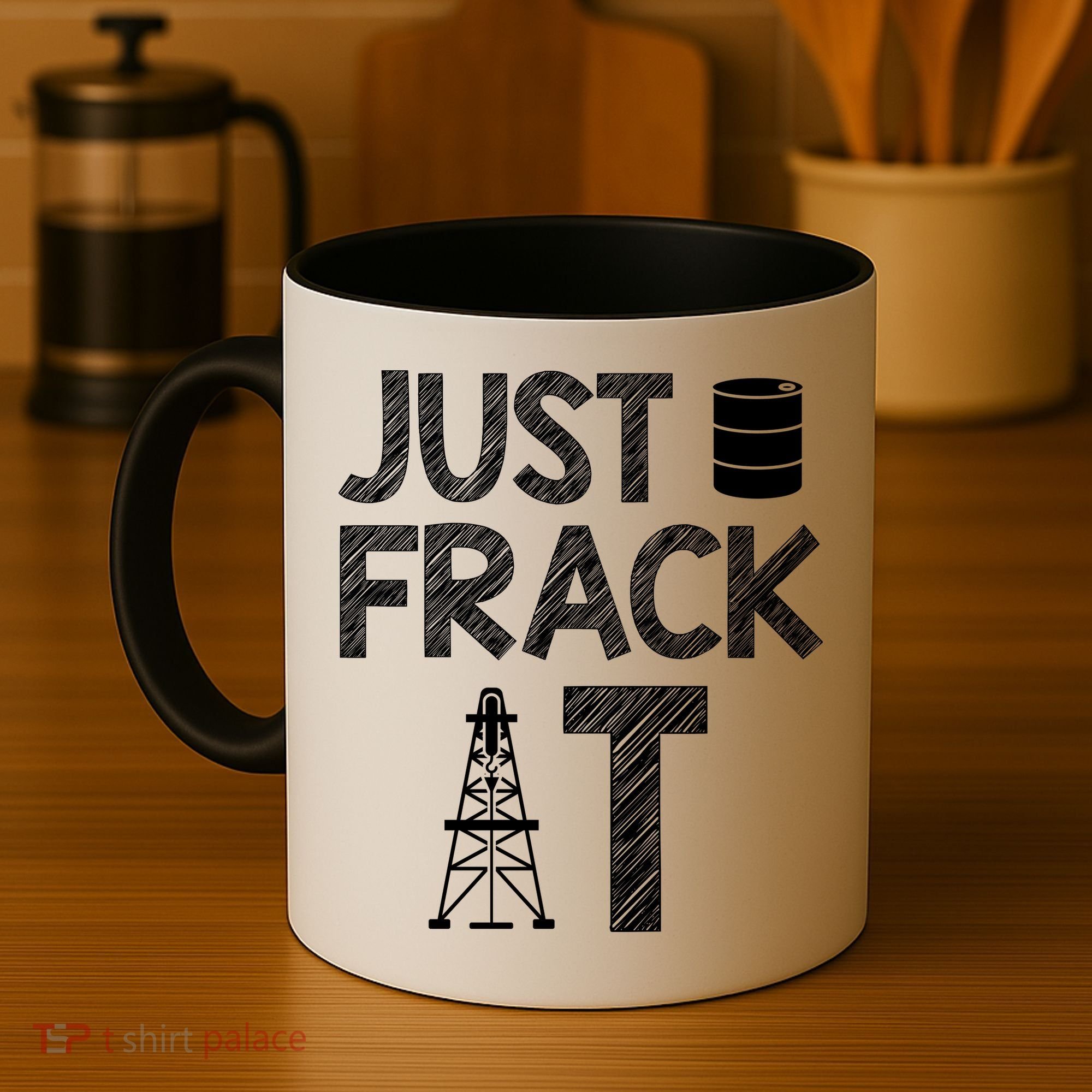 Just Frack It Funny Fracking Logo Coffee Mug