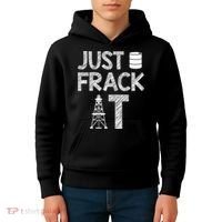 Just Frack It Funny Fracking Logo Kids Hoodie thumb 4