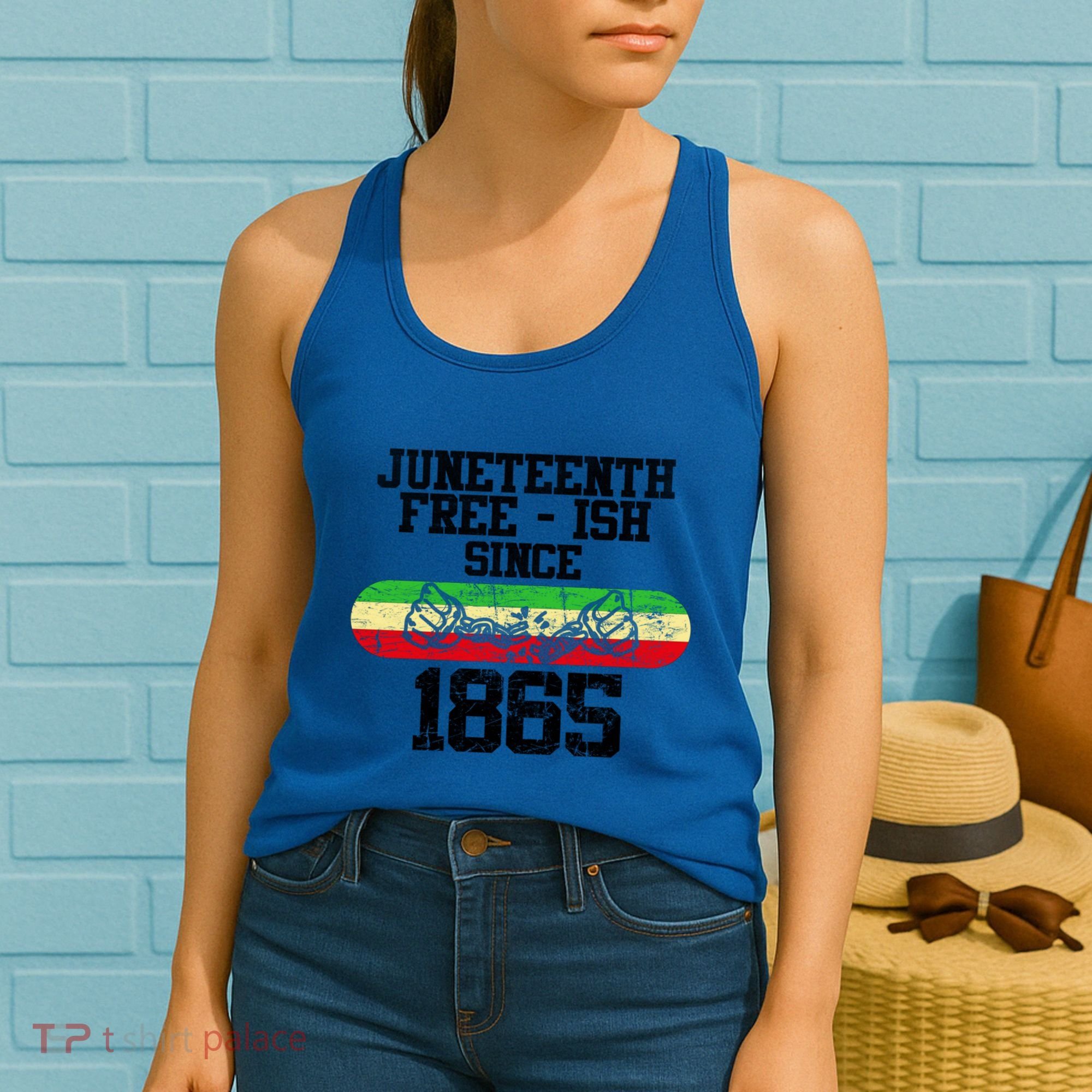 Junenth Free Ish Since 1865 Gift Women's Tank Top