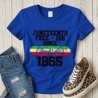 Junenth Free Ish Since 1865 Gift Women's T-Shirt thumb 3