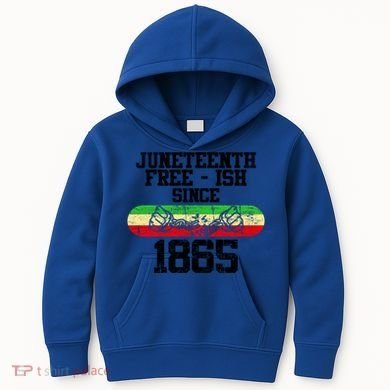 Junenth Free Ish Since 1865 Gift Kids Hoodie