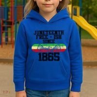 Junenth Free Ish Since 1865 Gift Kids Hoodie thumb 3