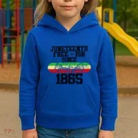 Junenth Free Ish Since 1865 Gift Kids Hoodie thumb 3