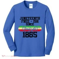 Junenth Free Ish Since 1865 Gift Kids Long Sleeve Shirt thumb 0