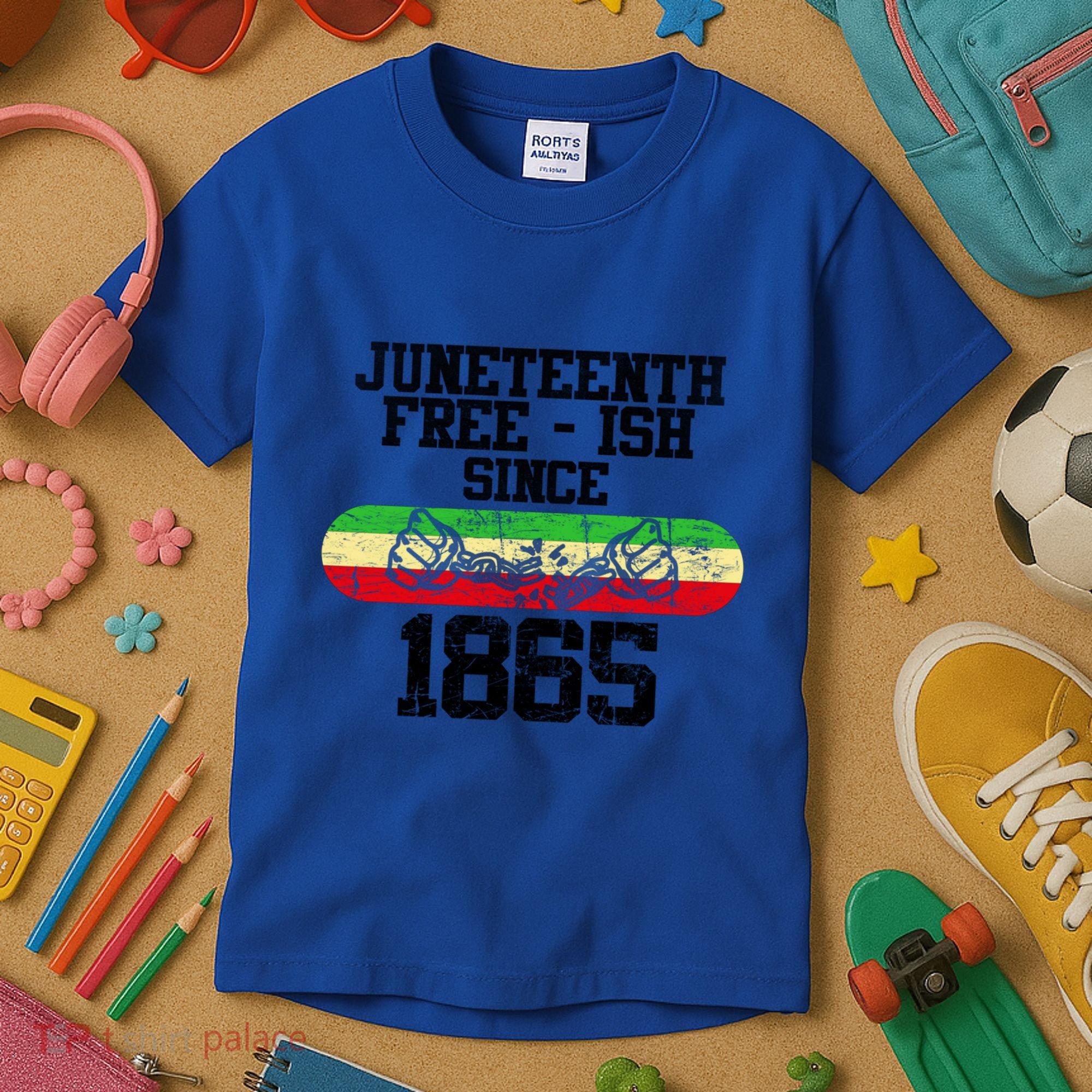 Junenth Free Ish Since 1865 Gift Kids T-Shirt