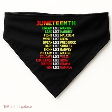 Juneteenth Free Ish Since 1865 Dream Like Martin USA-Made Doggie Bandana