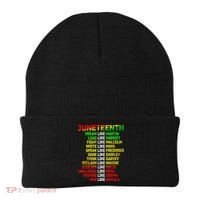 Juneteenth Free Ish Since 1865 Dream Like Martin Beanie thumb 0