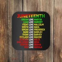 Juneteenth Free Ish Since 1865 Dream Like Martin Coaster thumb 0