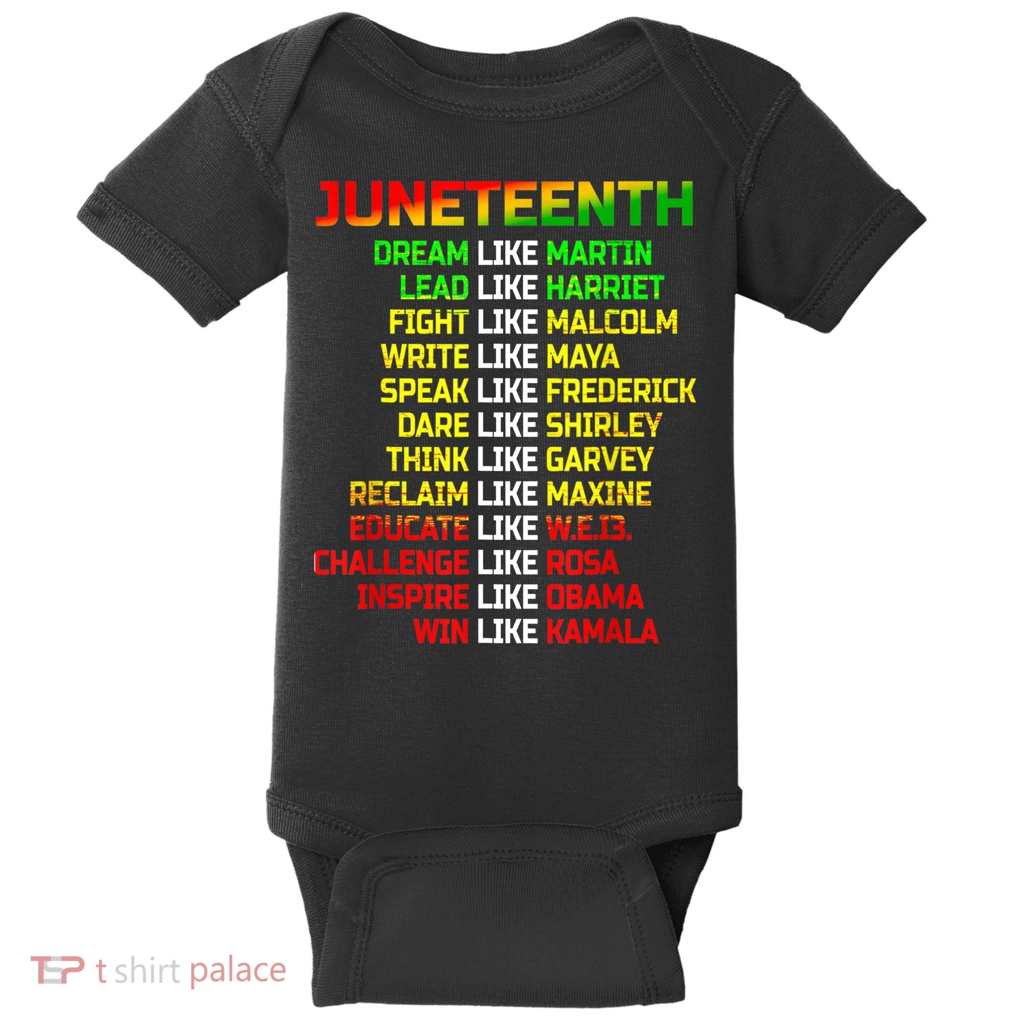 Juneteenth Free Ish Since 1865 Dream Like Martin Baby Bodysuit