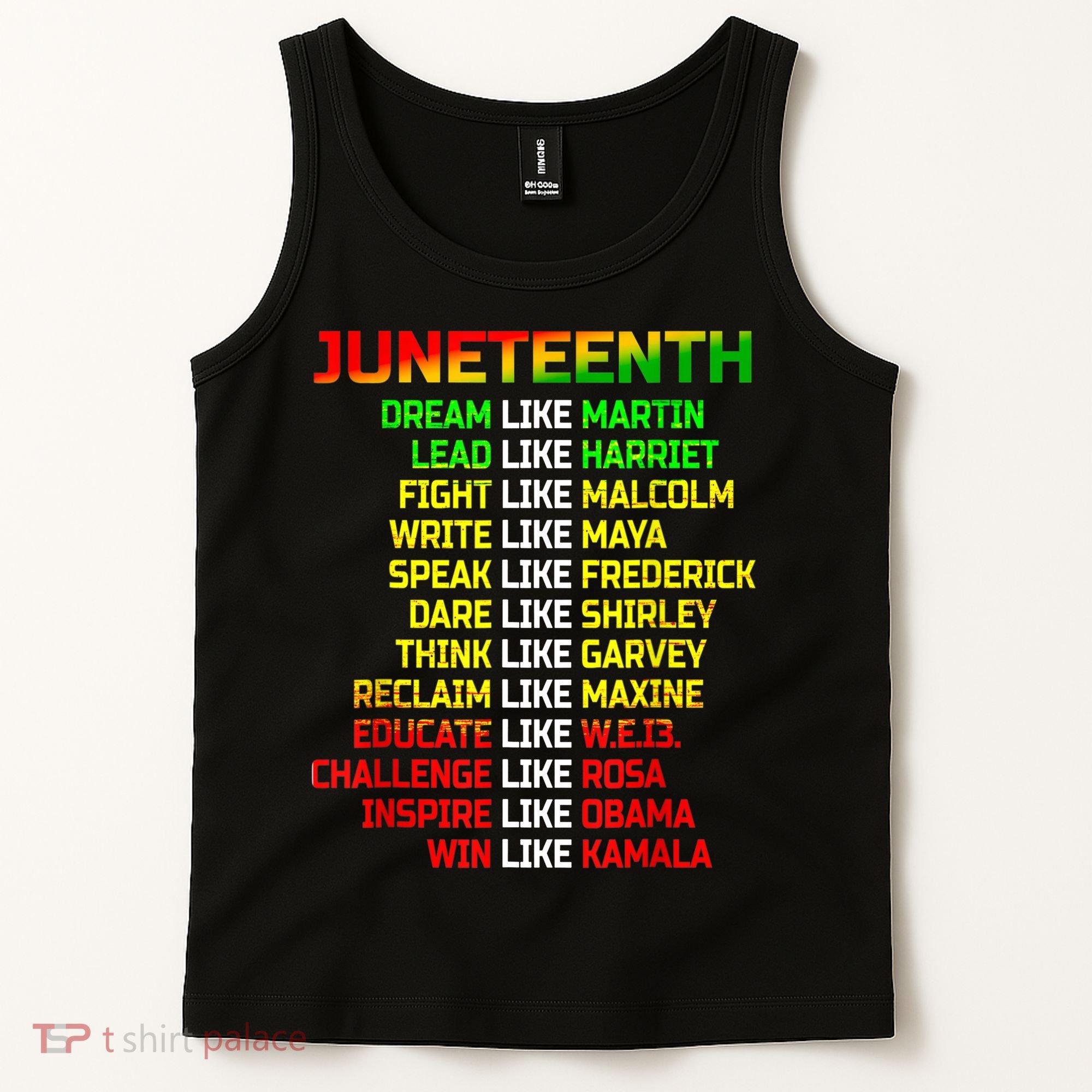 Juneteenth Free Ish Since 1865 Dream Like Martin Tank Top