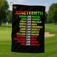 Juneteenth Free Ish Since 1865 Dream Like Martin Golf Towel thumb 1