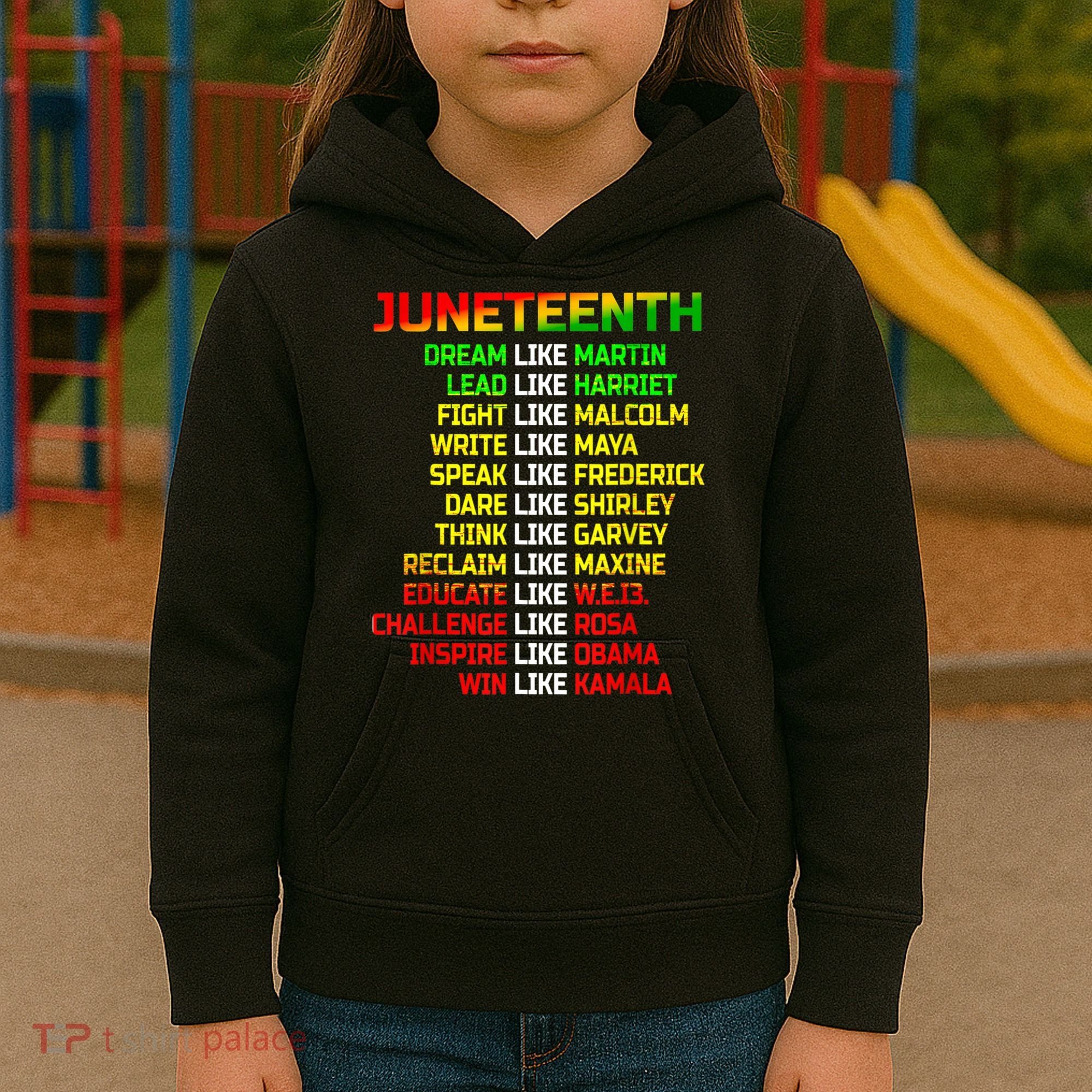 Juneteenth Free Ish Since 1865 Dream Like Martin Kids Hoodie