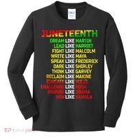 Juneteenth Free Ish Since 1865 Dream Like Martin Kids Long Sleeve Shirt thumb 0