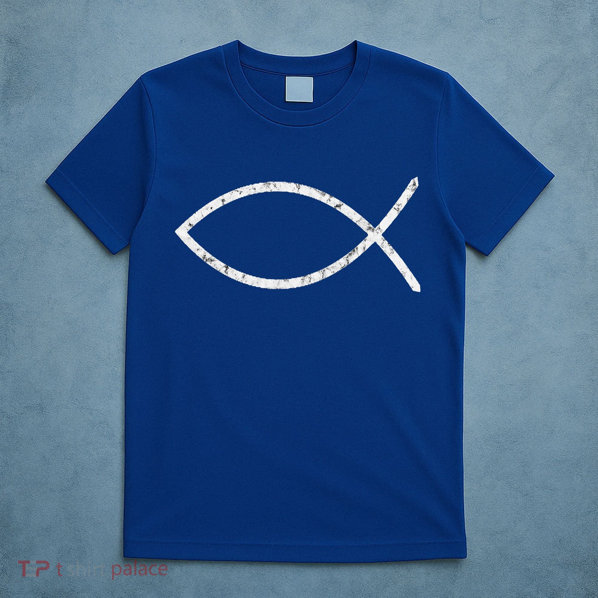 Jesus Fish Ichthy Ichthus Emblem Christian Faith Symbol T-Shirt