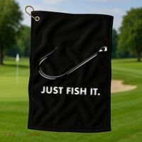 Just Fish It Golf Towel thumb 1