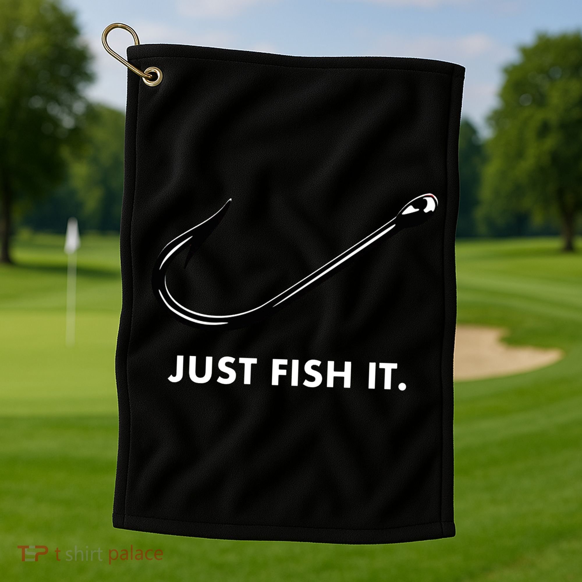 Just Fish It Golf Towel