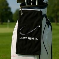 Just Fish It Golf Towel thumb 2