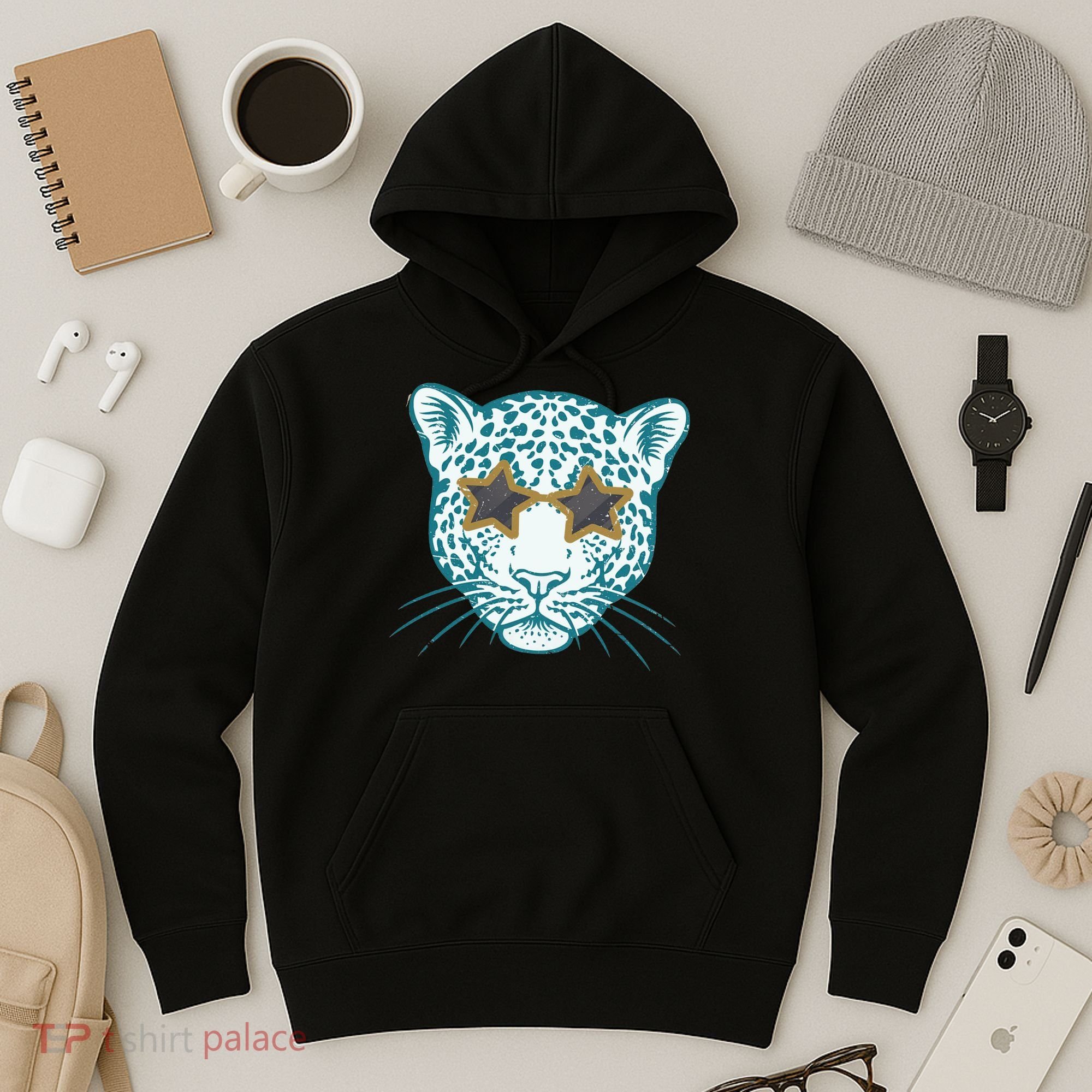 Football Jags Leopard Star Hoodie