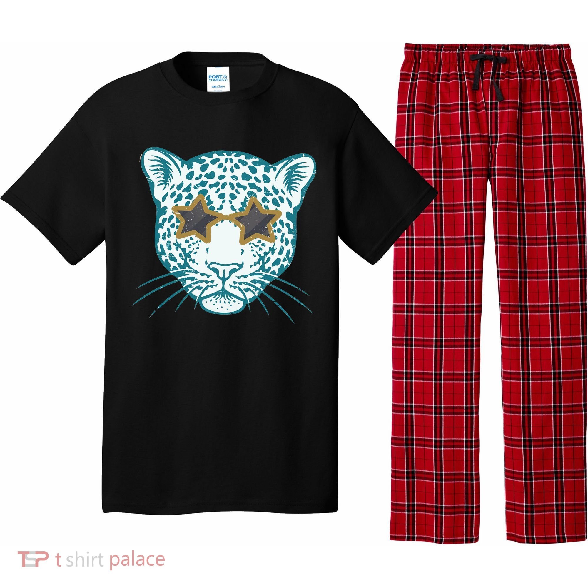 Football Jags Leopard Star Pajama Set