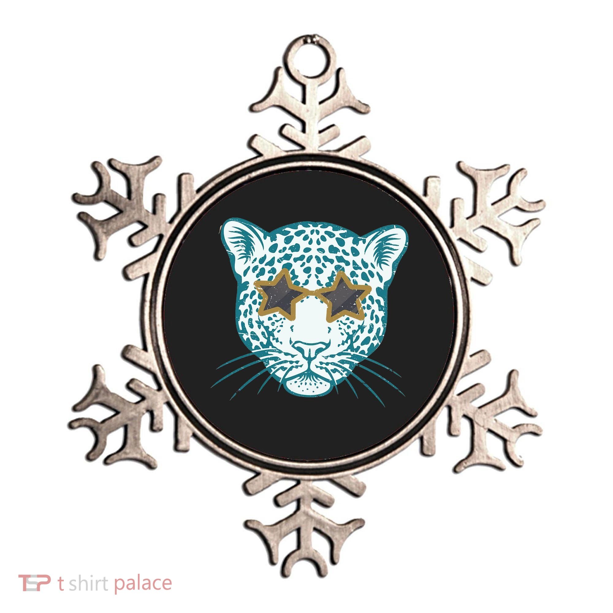 Football Jags Leopard Star Ornament
