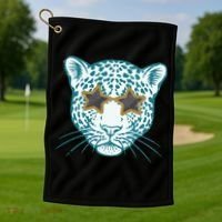 Football Jags Leopard Star Golf Towel thumb 1