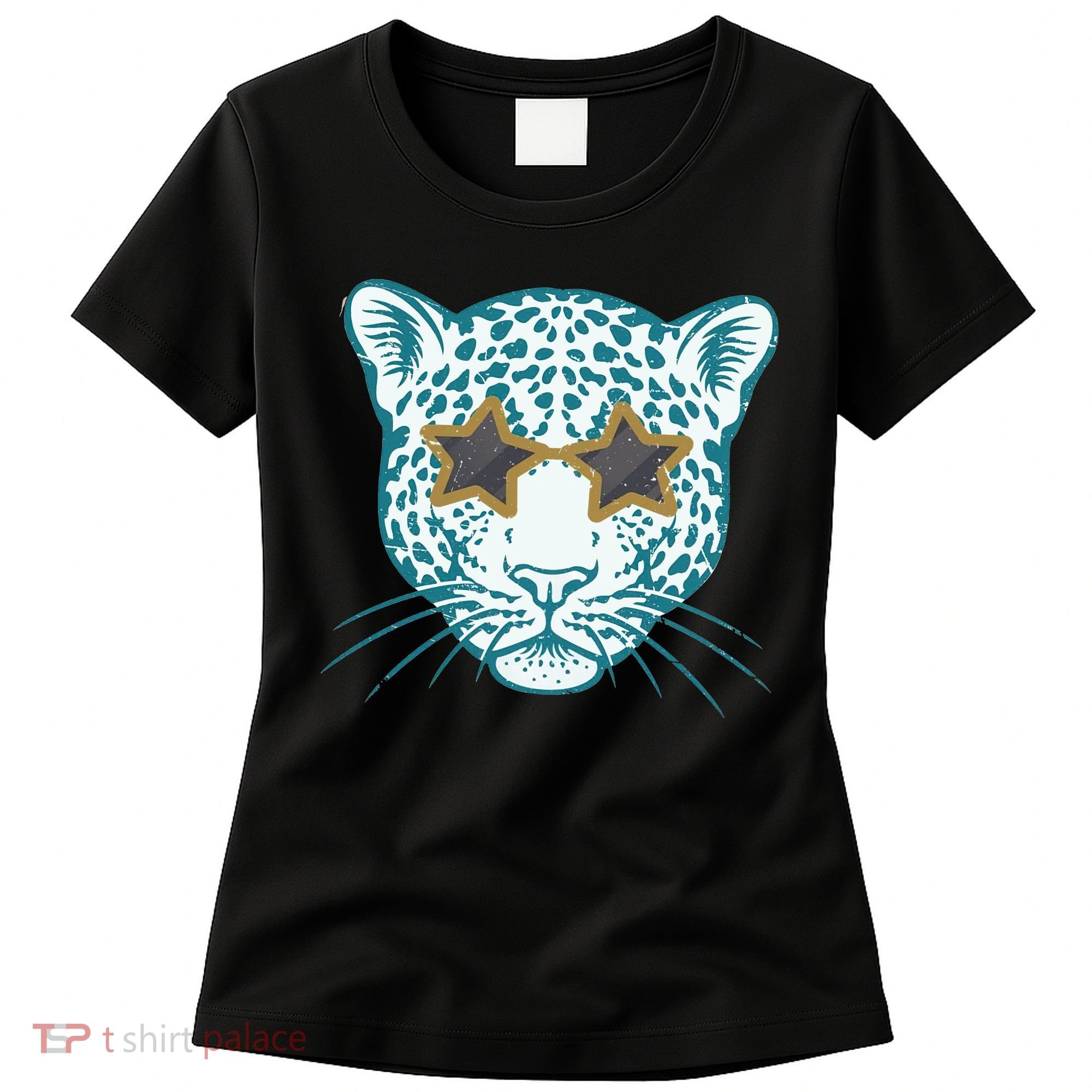 Football Jags Leopard Star Women's T-Shirt