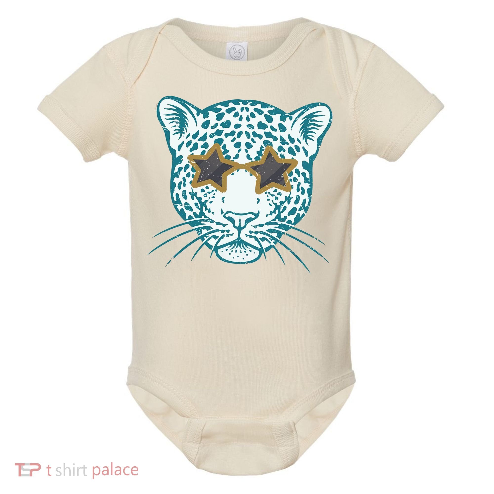 Football Jags Leopard Star Baby Bodysuit