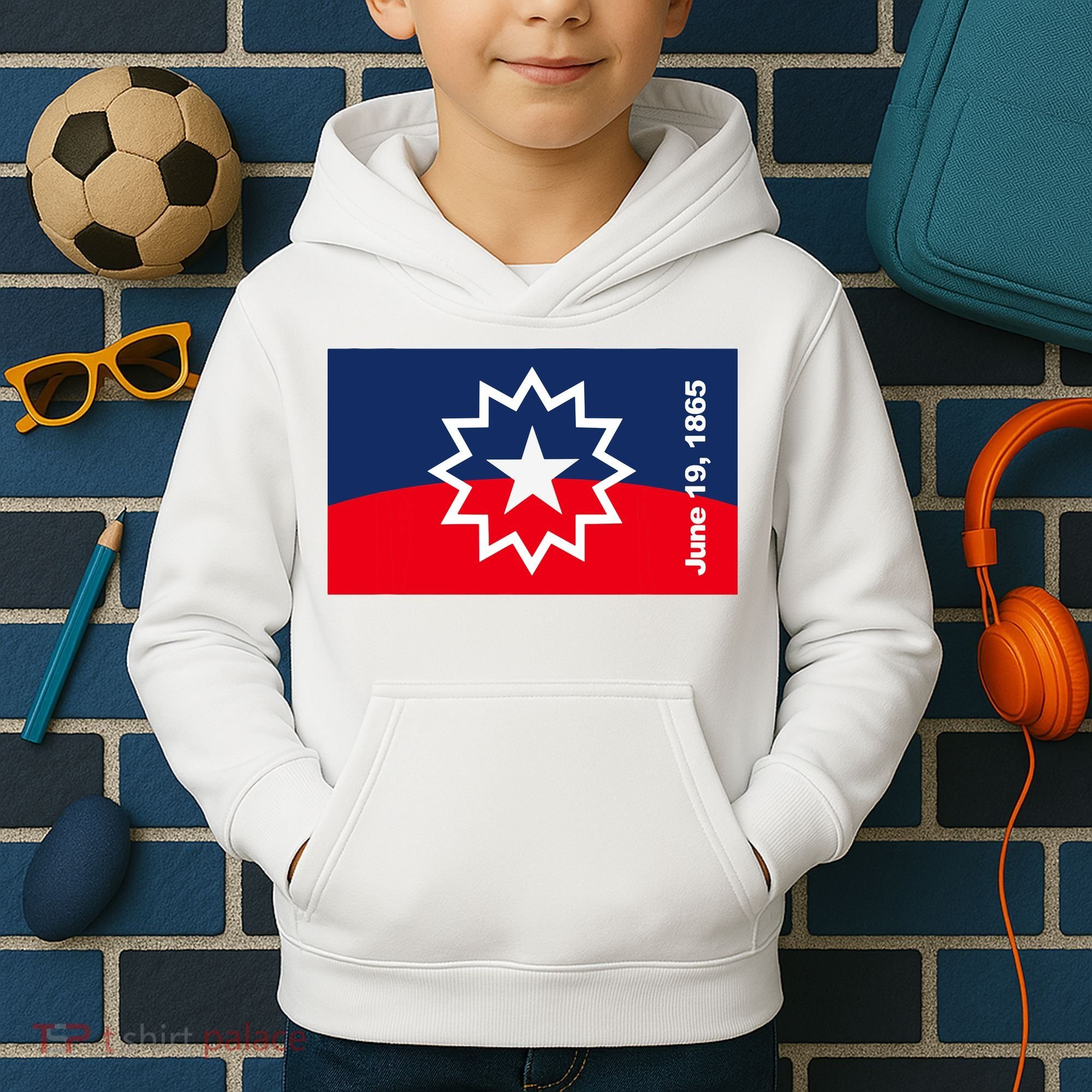 Juneteenth Flag Kids Hoodie