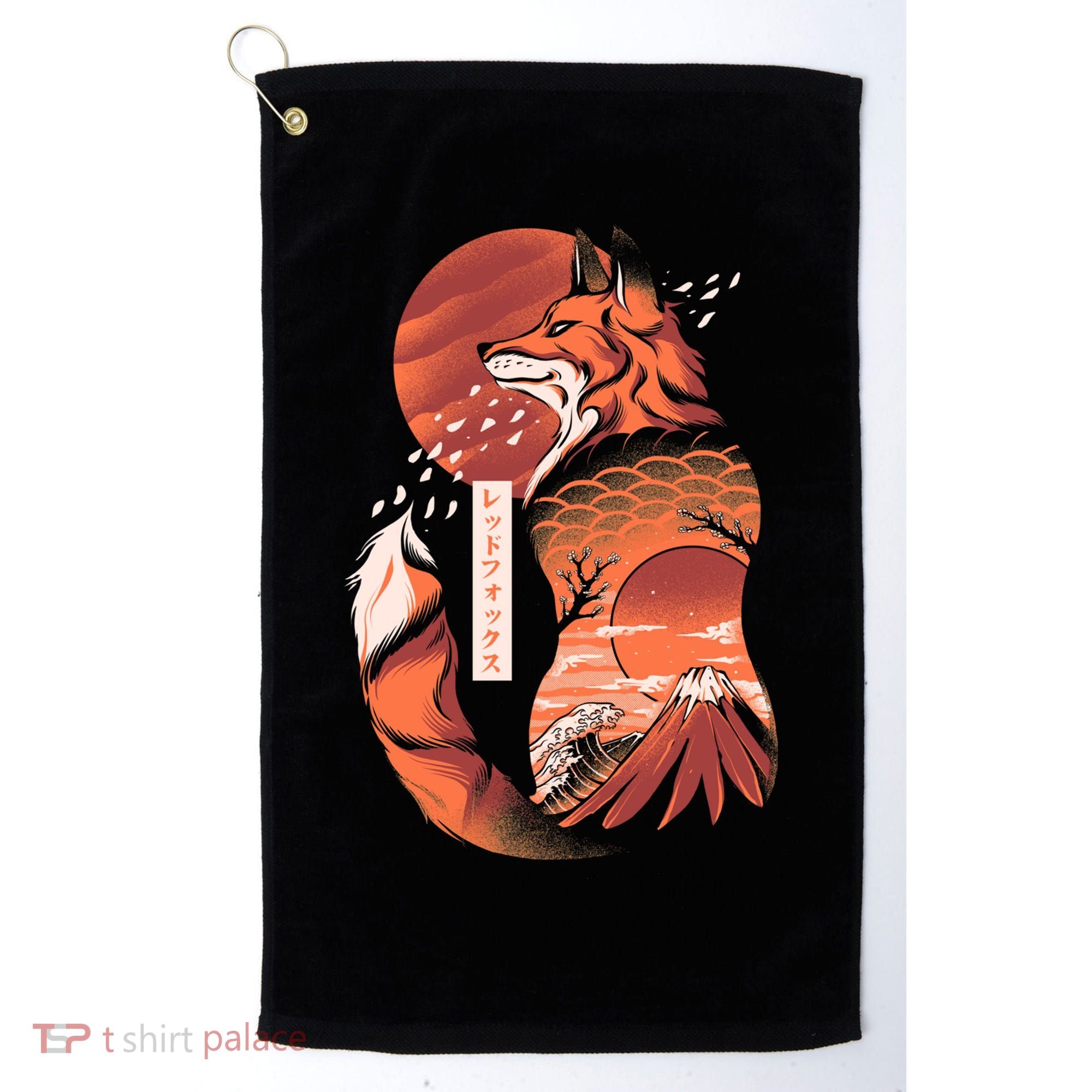Japanese Fox Golf Towel