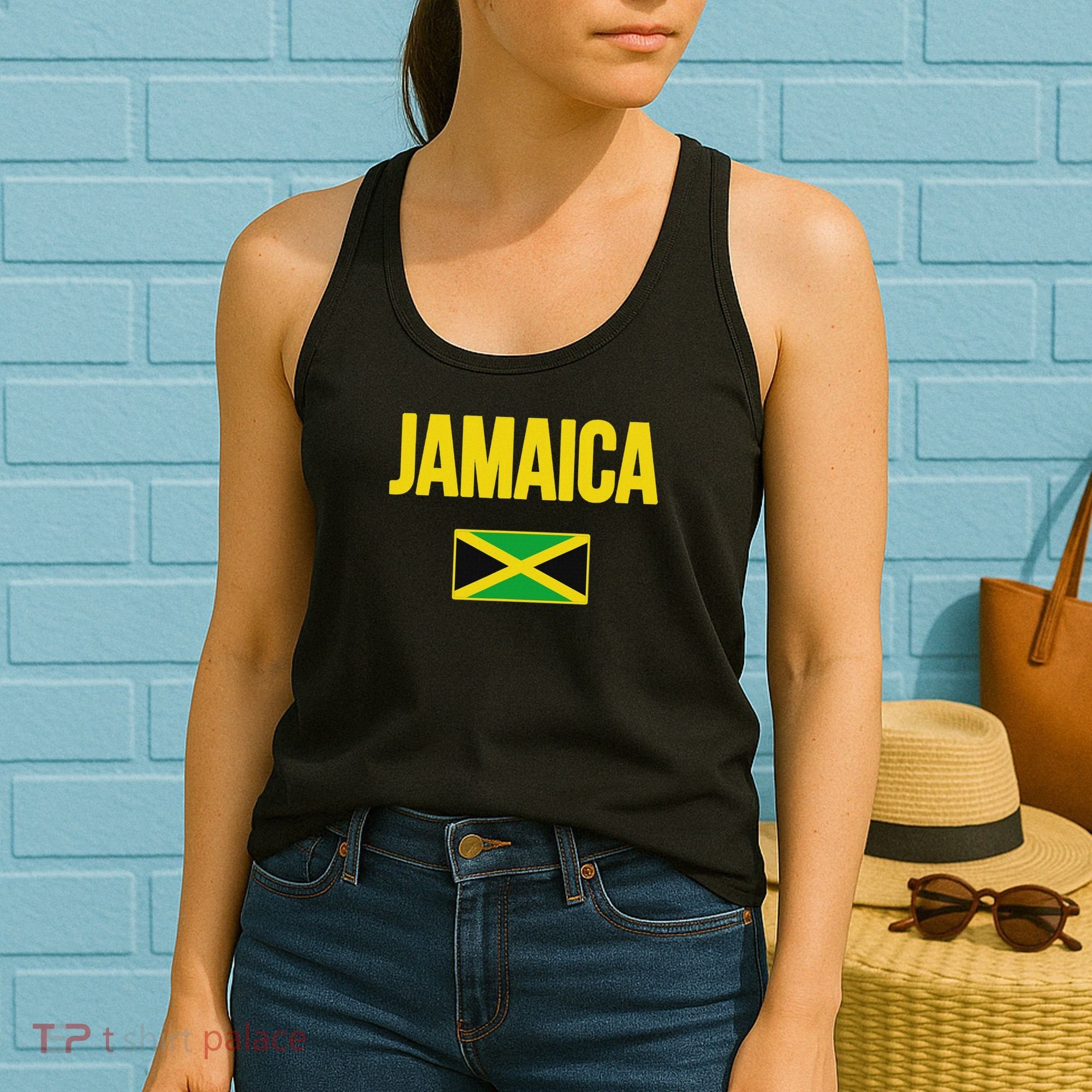 Jamaican Flag Jamaica Souvenir Love Travel Vacation Women's Tank Top