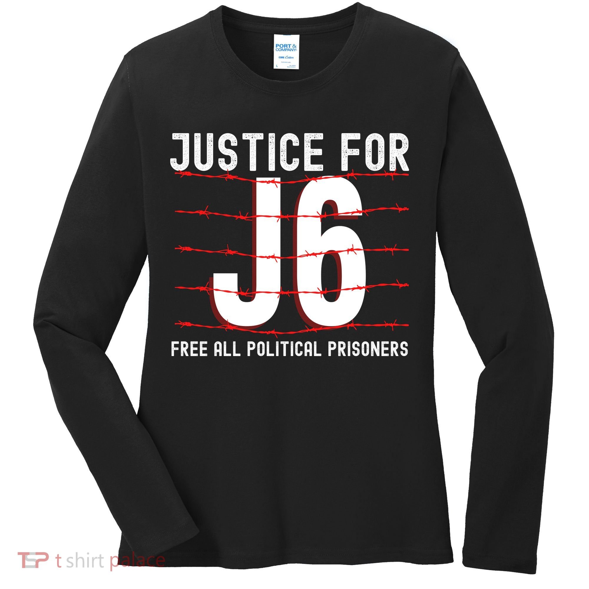 Justice For J6 Conservative Women's Long Sleeve Shirt