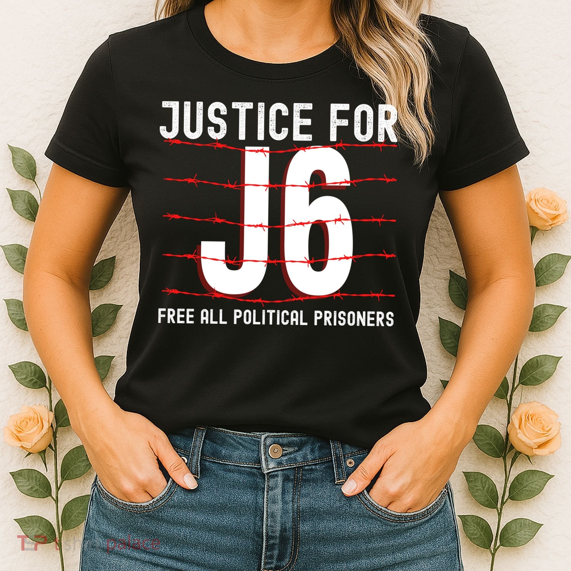 Justice For J6 Conservative Women's T-Shirt