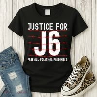Justice For J6 Conservative Women's T-Shirt thumb 3